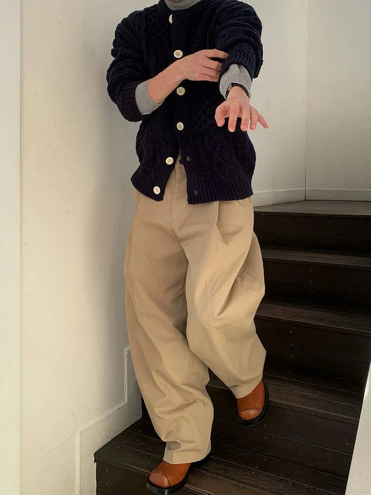 RT No. 31079 PLEATED WIDE STRAIGHT PANTS