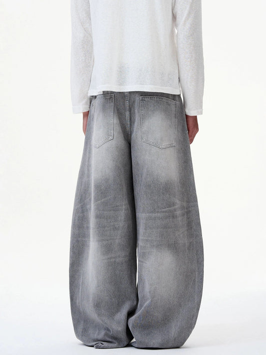 RT No. 32815 WASHED BAGGY SCIMITAR DENIM JEANS