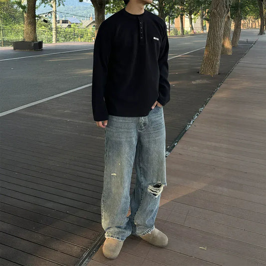 RT No. 40002 DISTRESSED RIPPED DENIM JEANS