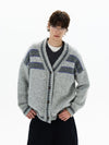 RT No. 59007 KNITWEAR STRIPED CARDIGAN