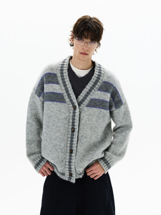 RT No. 59007 KNITWEAR STRIPED CARDIGAN