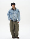 RT No. 12255 RECONSTRUCTED SCIMITAR BAGGY STRAIGHT PANTS