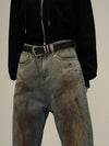 RT No. 10801 MUD BLUE DENIM STRAIGHT JEANS