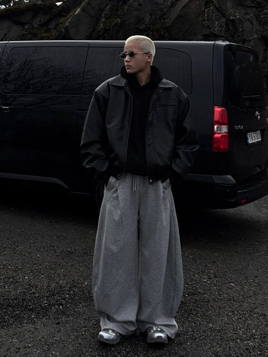 RT No. 12554 GRAY BAGGY SWEATPANTS