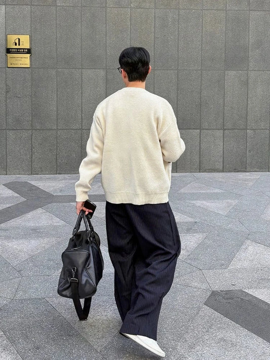 RT No. 29500 PLEATED STRIPED BAGGY PANTS