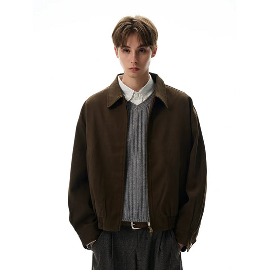 RT No. 40765 KUKI SILHOUETTE CROPPED ZIPPER JACKET