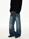 RT No. 50026 WASHED DENIM STRAIGHT JEANS