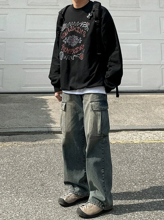 RT No. 32059 WORKWEAR WIDE STRAIGHT DENIM JEANS