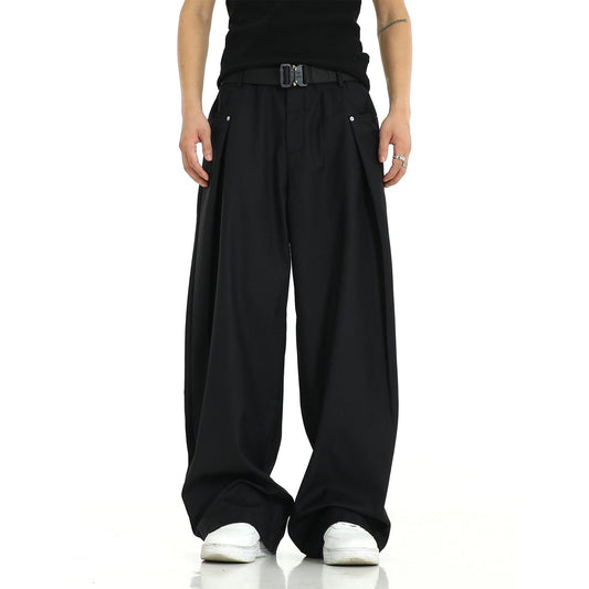 RT No. 9805 FOLDED WIDE STRAIGHT PANTS