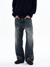 RT No. 29021 WASHED DENIM STRAIGHT JEANS