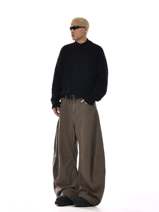 RT No. 12537 BROWN SCIMITAR CONSTRUCTED JEANS