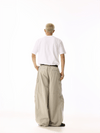 RT No. 19839 CREAM BAGGY STRAIGHT CARGO PANTS