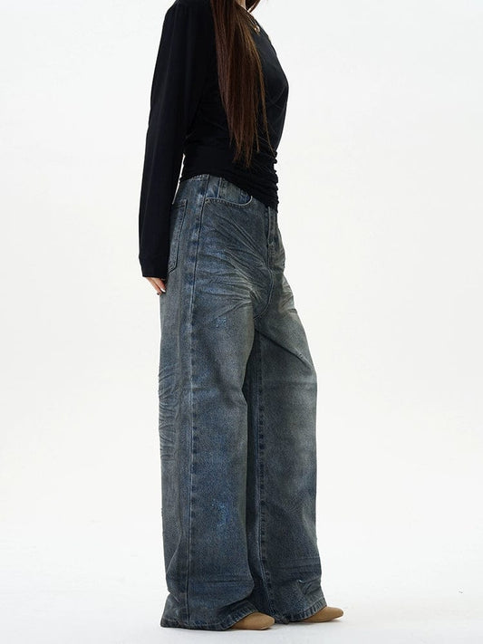 RT No. 12004 MUD BLUE STRAIGHT DENIM JEANS