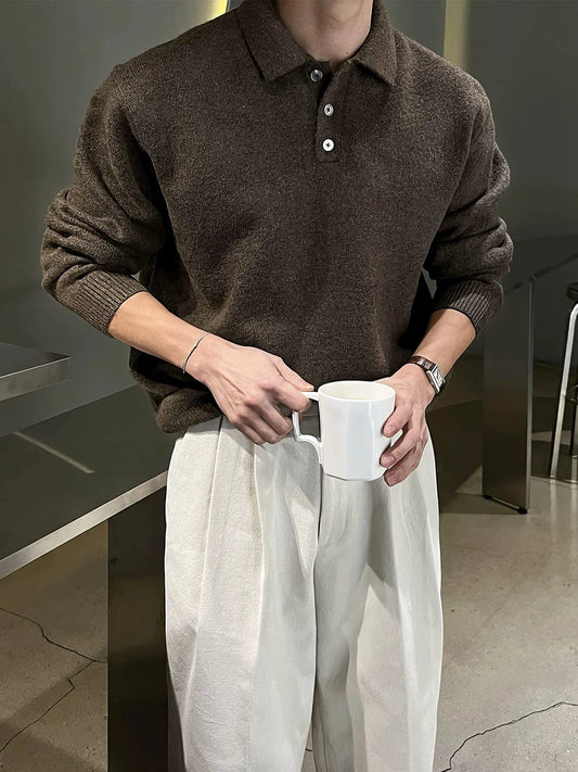 RT No. 18255 KNIT POLO COLLAR SWEATER