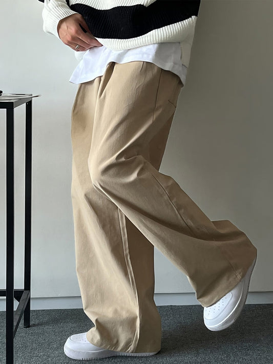 RT No. 12556 PLEATED FOLDED STRAIGHT PANTS