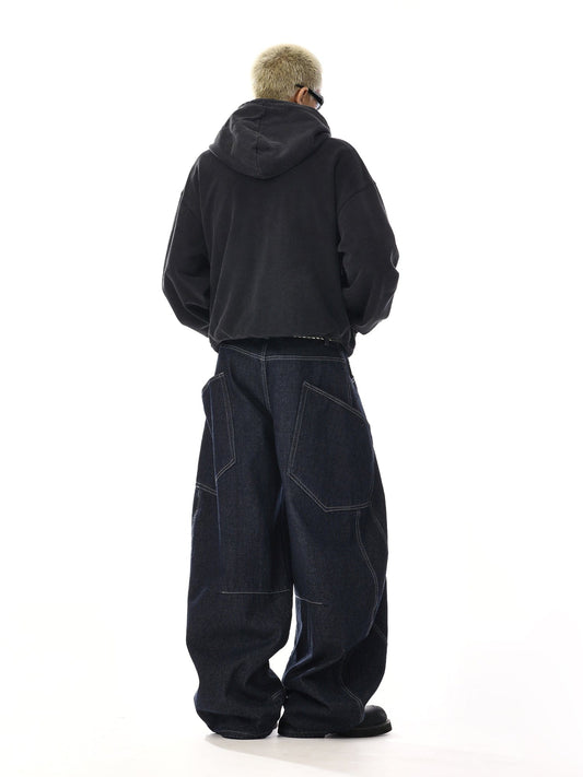 RT No. 12542 NAVY BLUE WORKWEAR BAGGY JEANS