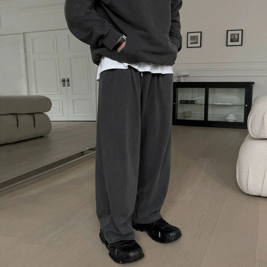 RT No. 25004 GRAY PULLOVER HOODIE & PLEATED SWEATPANTS