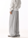 RT No. 19818 GRAY BAGGY STRAIGHT SWEATPANTS