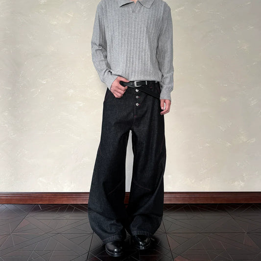 RT No. 40839 SILHOUETTE BAGGY SCIMITAR DENIM JEANS