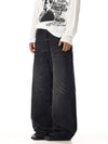 RT No. 32025 WHISKER WASH WIDE STRAIGHT JEANS