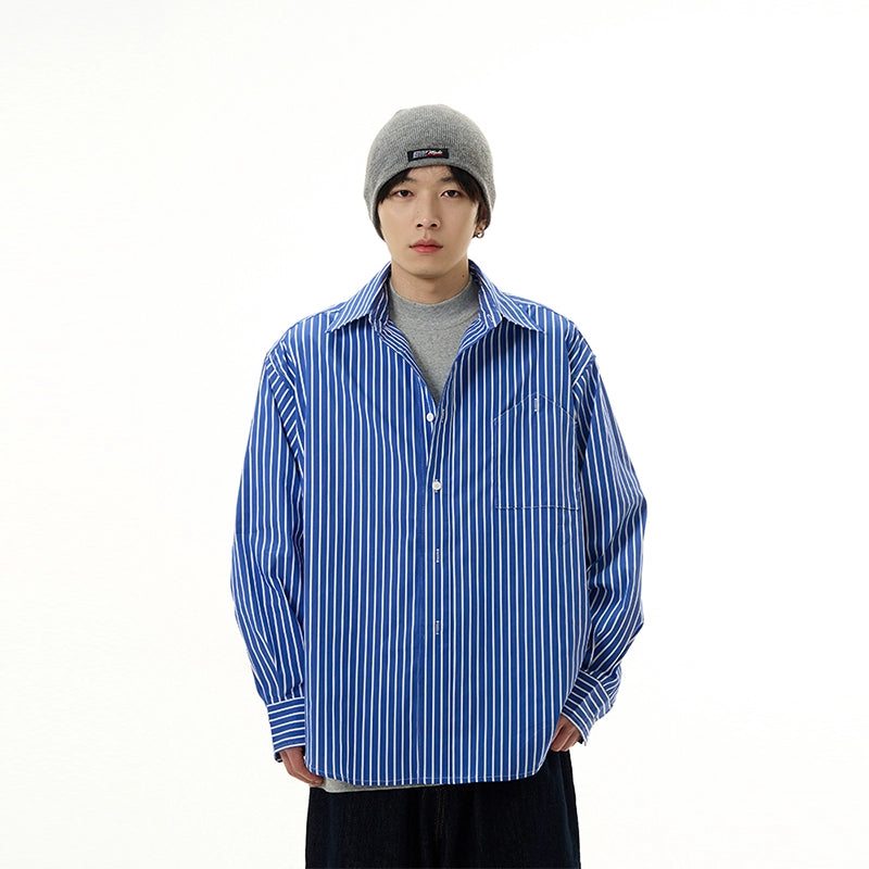 RT No. 10953 STRIPED BUTTON-UP SHIRT JK