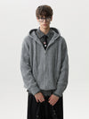 RT No. 50205 DARK GRAY KNITWEAR ZIPPER HOODIE