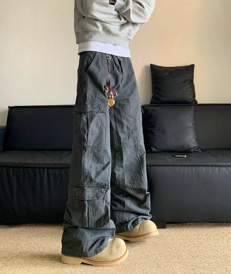 RT No. 11537 WASHED GRAY CARGO PANTS