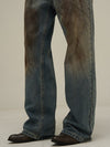 RT No. 10801 MUD BLUE DENIM STRAIGHT JEANS