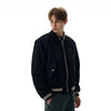 RT No. 40763 CONTRAST BLACK BASEBALL JACKET