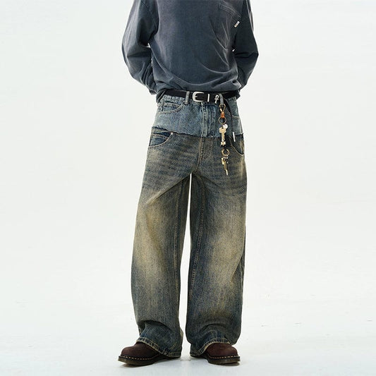 RT No. 12001 DOUBLE WAIST DENIM JEANS