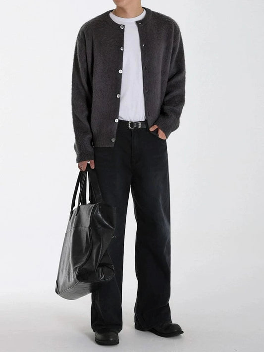 RT No. 32614 DARK GRAY KNITWEAR CARDIGAN