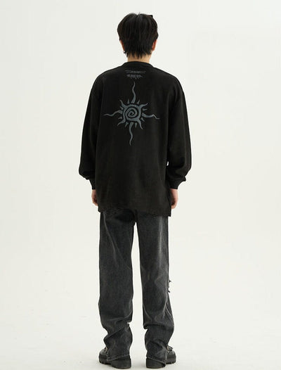 RT No. 10121 GOTHIC LETTERED SUN GRAPHIC SWEATER