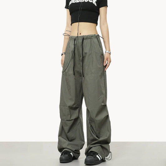 RTK (W) No. 501 DRAWSTRING WIDE STRAIGHT PANTS