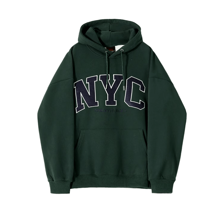 RT No. 10955 EMBROIDERED NYC PULLOVER HOODIE