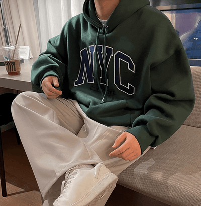 RT No. 10955 EMBROIDERED NYC PULLOVER HOODIE