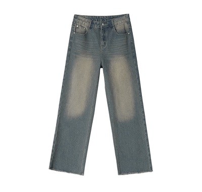 RT No. 11182 WASHED BLUE STRAIGHT DENIM JEANS
