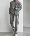 RT No. 10201 DRAWSTRING STRIPED STRAIGHT PANTS