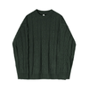 RT No. 10183 DARK GREEN TWIST KNITTED SWEATER