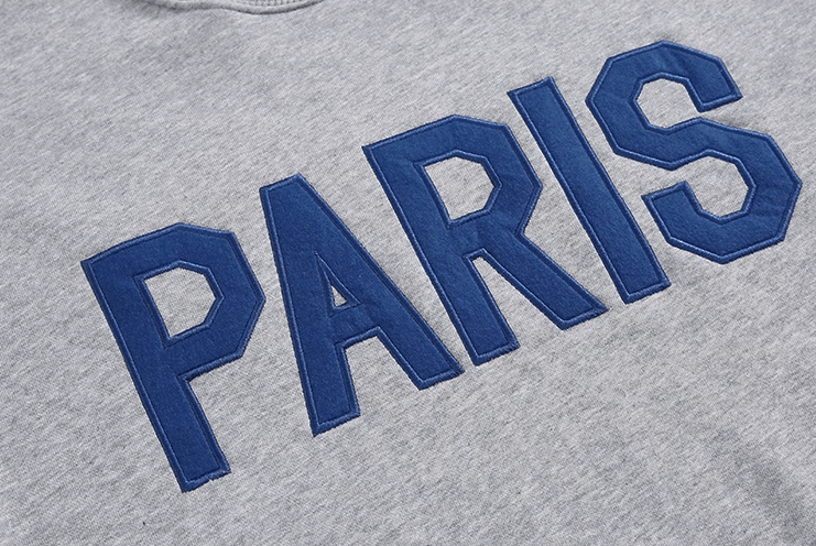 RT No. 11018 PARIS LETTERED PULLOVER CREWNECK SWEATER