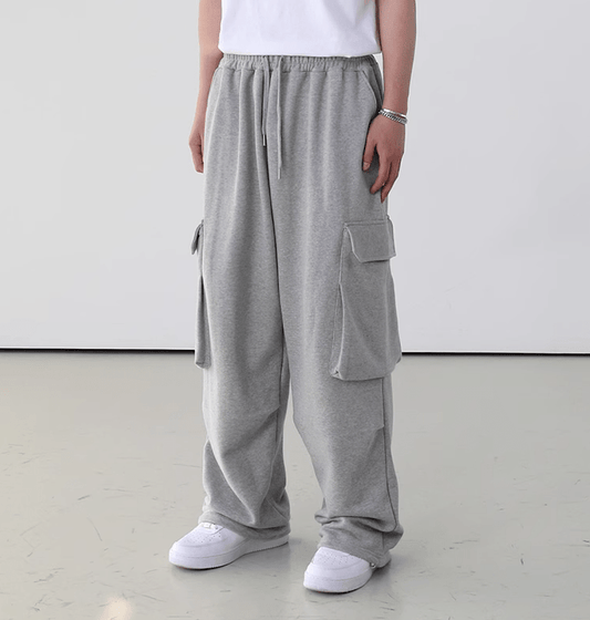 RT No. 11517 GRAY WIDE STRAIGHT SWEATPANTS