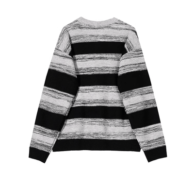 RT No. 10289 KNITTED STRIPED SWEATER