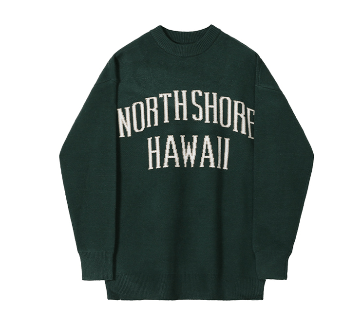 RT No. 6144 KNITTED HAWAII LETTERED PULLOVER SWEATER