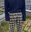 RT No. 3126 DRAWSTRING PLAID PANTS