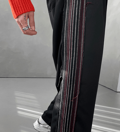 RT No. 4196 STRIPED STRAIGHT WIDE PANTS