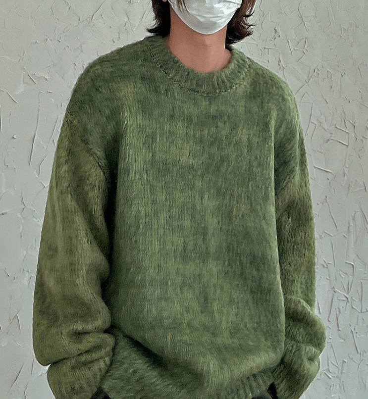 RT No. 6222 MOHAIR ROUND NECK SWEATER