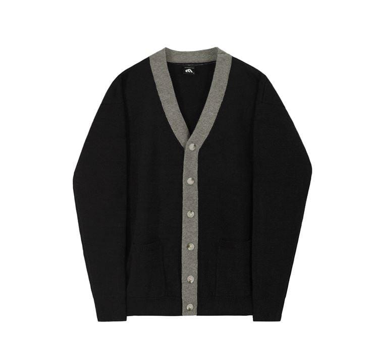 RT No. 3342 BLACK KNITTED CARDIGAN