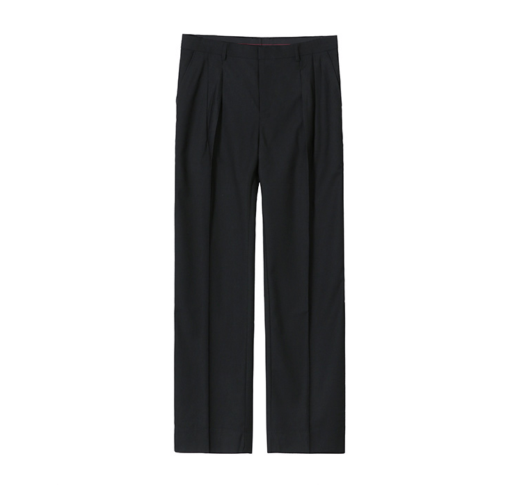 RT No. 6141 FOLDED CASUAL WIDE STRAIGHT SUIT PANTS