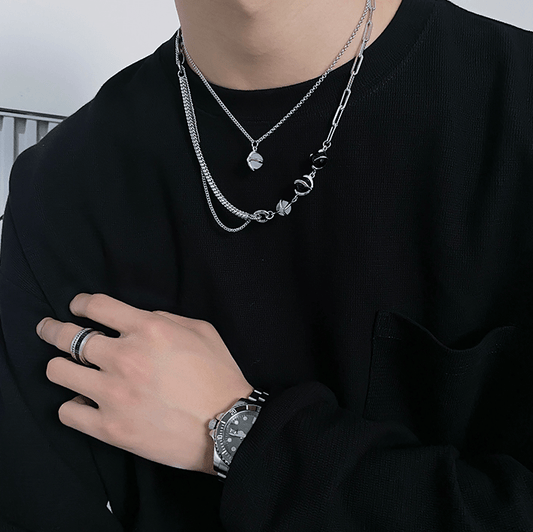 GHOST MULTI LAYER CHAIN NECKLACE