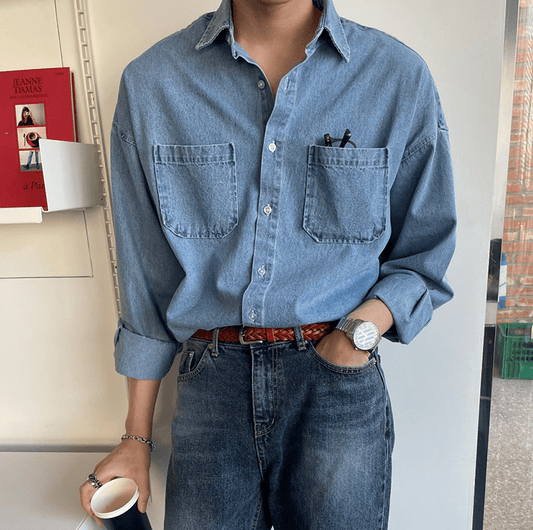 RT No. 4344 DENIM COLLAR SHIRT