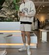 RT No. 8035 KNIT CHICAGO HALF ZIP-UP COLLAR SWEATER & SHORTS